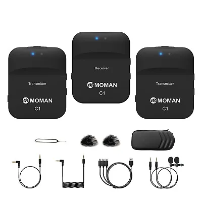 MOMAN C1X 2.4GHz Wireless Lavalier Microphone System For Phone Laptop DSLR • $79