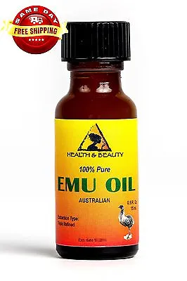 $4.78 • Buy AUSTRALIAN EMU OIL ORGANIC TRIPLE REFINED By H&B Oils Center 100% PURE 0.5 OZ