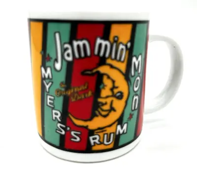 Vtg Myers's Rum Jammin Mon Mug Jamaican Rastafari Colors 1995 Moon Bob Marley • $20