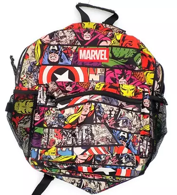 Marvel Comics Avengers Print Backpack School Book Bag Back To School Superhero • $10.88