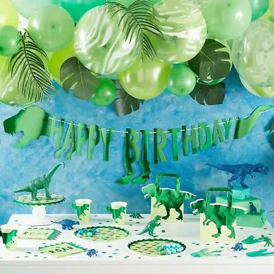 £7.15 • Buy Dinosaur Party Range | Childrens Birthday Plates Napkins Bunting Bags Balloons