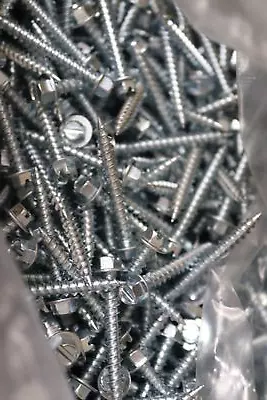 (3500-Pk) Slotted Hex Needle Point Sheet Metal Screw Zinc #10 X 1-1/2  UN1024Z • $124.62