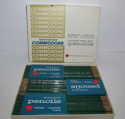 Vintage A. W. Faber Castell Commodore No. 8511 Green Pencil Lot 3 Dozen Boxed • $24.99