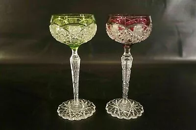 $529.99 • Buy Vintage VAL ST LAMBERT French Cut To Clear Crystal Wine Goblet Saarbrucken