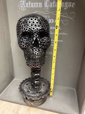 Large 13.5” Industrial Skull Sculpture  Salvage Art • $69.99