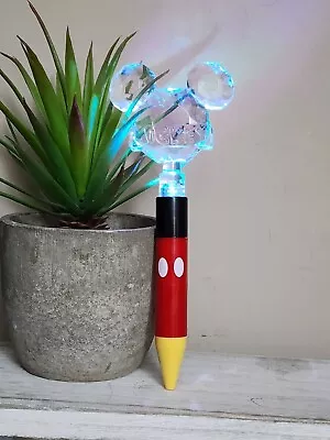 Disney Mickey Mouse Clear Shaped Head Pen - Lights Up! NEW • $18