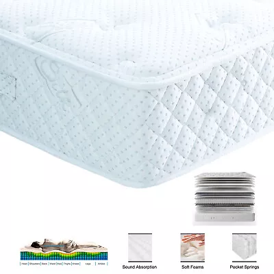 1800 Pocket Sprung  Latex  Firm Mattress Foam Encapsulated Free Delivery  • £479