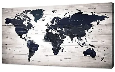 World Map Wall Art Canvas Print Poster Vintage Photos Painting Nautical Offic... • $87