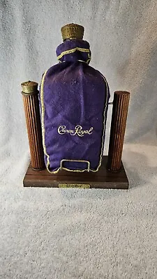 VTG Crown Royal Wooden Display Whiskey 1.75L EMPTY Bottle Stand W/Tilt & Pour • $45