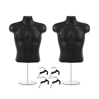 Geetery 2 Pack Male Mannequin Torso Dress Form Mannequin Body T Shirt Display... • $104.80