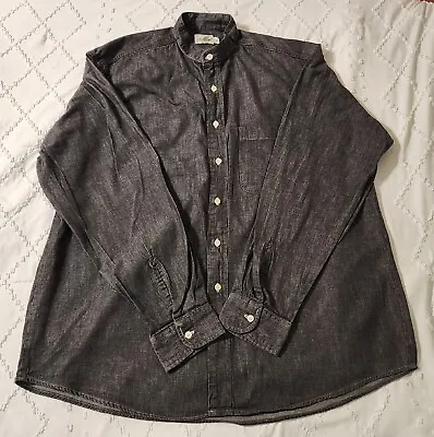 J Crew Mens Shirt XL Chambray Gray Denim  Business Casual Light Button Up Cotton • $24.99