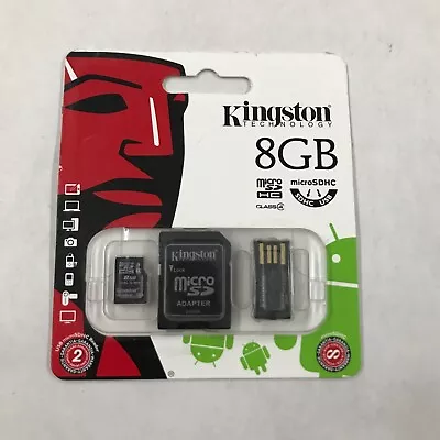 Kingston 8GB 8G Class 4 TF C4 Micro MicroSDHC SD Memory Flash Card USB Reader • $12