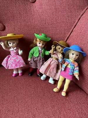 4 Sleepy Eyes Madame Alexander Dolls-5 Inch  Fully Dressed-used Great Shape • $8