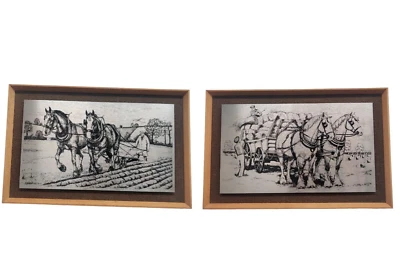 £15.19 • Buy Pair Of Vintage Omicways Ltd Hand Crafted Stainless Steel Horse Plough/Wagon