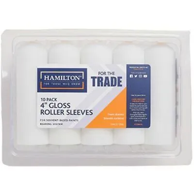 10x Hamilton For The Trade Mini Foam Gloss Roller Sleeves Refill Pack - 4 /100mm • £7.79