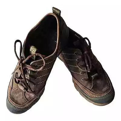 MERRELL Women 9 Shoes Mimosa Lace Cocoa Brown Leather Suede Qform Hiking Walking • $36