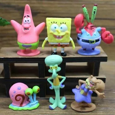 Spongebob Cake Topper Toys Figures Kids Birthday Present Cake Decoration UK • £9.99