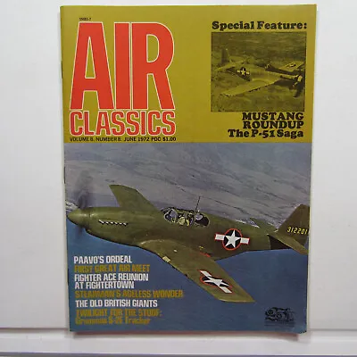 Air Classics Magazine Apr 1972 Vol 8 No 8 P-51 Mustang Fighter Ace Stearman • $12.25
