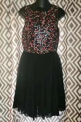 Shoshanna Sequin Top Sleeveless Fit & Flare Dress Size Womens 6 • $125