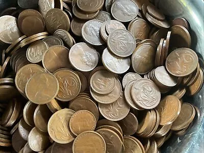 Australian 1 And 2 Cent Coins Bulk Lot Nice Coins 500g • $17