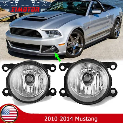 For 2010-2014 Ford Mustang Replacement Pair Fog Lights Clear Glass Lens W/Bulbs • $35.99