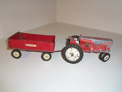 LOT Of 2 VINTAGE TOY FARM TRACTOR PULL BEHIND HAY WAGON METAL UTILITY CART • $29.99