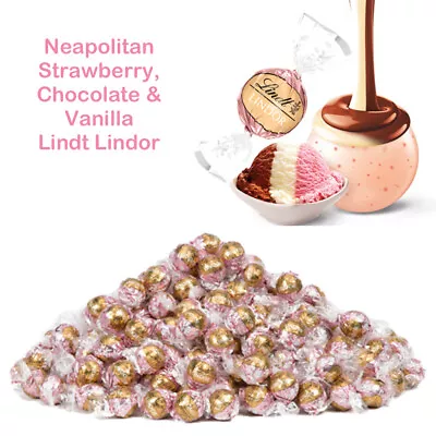 Lindt Lindor NEAPOLITAN WHITE CHOCOLATE TRUFFLES IMPORTED Not Available In Shops • £13.99