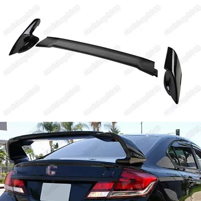 Mugen Style RR Trunk Wing Spoiler Glossy Black For Honda Civic 2Dr Coupe 2006-11 • $78.32