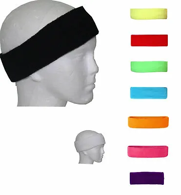 Neon Headbands Hairband  80s Headband Neon Sweatbands Neon Headbands New • £3.49