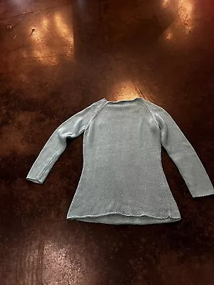 Malo Light Turquoise Cotton Crew Neck  Sweater 40 4 • $95