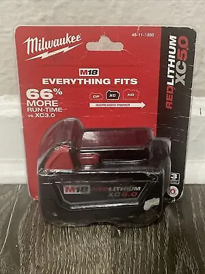 GENUINE 18V Milwaukee 48-11-1850 5.0 AH Battery M18 18 Volt XC 5.0 Ah • $55