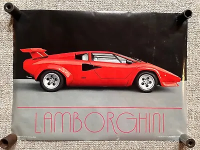 Vintage 1980's Lamborghini Countach Poster 1986 20.5”x28” • $30.84