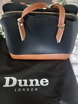 Dune Of London Handbag. Black With Tan Base And Straps. Excellent Condition. • £30