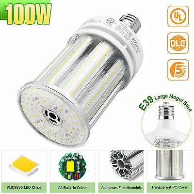 E39 Mogul Base LED Retrofit High Bay Garage Lighting 100W Corn Light Bulbs 5000K • $51.75