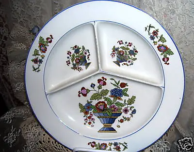 Three Section Divided Dish Musterschutz Union K Czech Ten Inch • $37