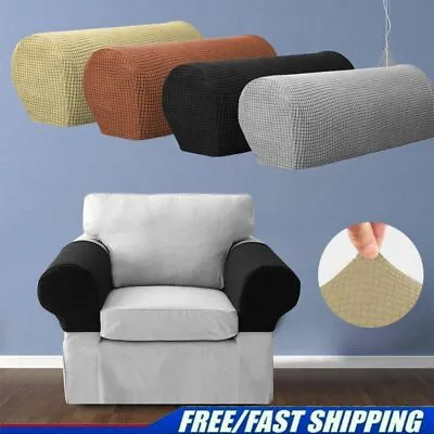 $9.57 • Buy 2x Sofa Armchair Covers Stretch Chair Arm Protector Cover Couch Recliner Armrest