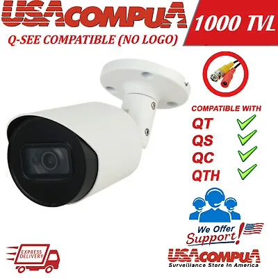 Q-See Compatible Analogo White Surveillance Camera (camera Only) 1000 TVL CVBS • $31.99