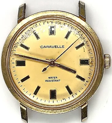 C564 Mens Vintage 1974 Bulova Caravelle 11DP Manual Wind Up N4 Watch Works Lot • $59.99