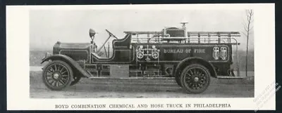 $29.97 • Buy 1916 Boyd Fire Engine Philadelphia Fire Department Truck Photo Print Article