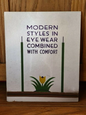 £15 • Buy Art Deco 1930's Opticians Sign Written Advertising Display Card (1)