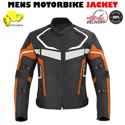 Motorbike Motorcycle Riding Jacket Waterproof Cordura Textile CE Armours For Men • $60.96