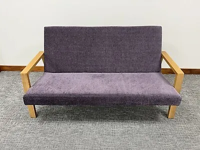 Orangebox Flex Solid Oak Framed 2 Seater Sofa - Purple • £140