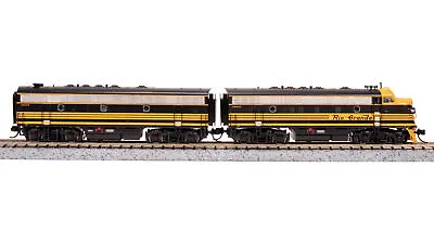 Broadway Limted 7754 N Scale DRGW EMD F7 AB Black Diesel Locomotive #5561/5562 • $251.95