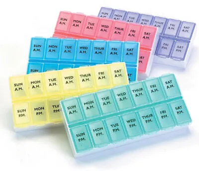 7 Day Weekly Organiser Daily Pill Box Tablet Medicine Storage Dispenser UK • £2.65