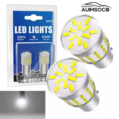 2X 1156 7506 54-LED Reverse Backup Light DRL Turn Signal Bulbs White 6000K P21W • $16.99