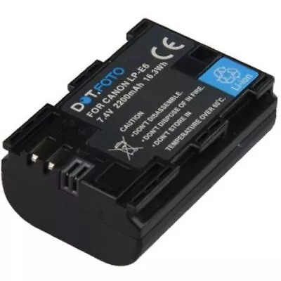 Battery For Canon LP-E6 2200mAh | 5D Mk II/III 5DS R 6D 7D/7D Mk II 60D 60Da 70D • £19.76