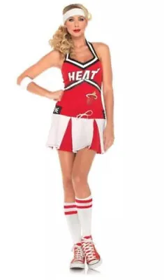 LEG AVENUE NBA MIAMI HEAT CHEERLEADER 2 Pc HALLOWEEN COSTUME WOMENS SIZE SMPM • $29.99