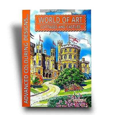 Adult Colouring Book Colour Therapy Cottages And Castles Anti Stress A4 • £2.99