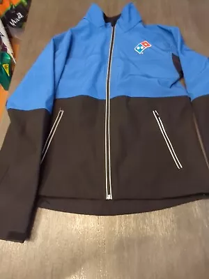 Domino Pizza Gear Jacket Men Small Full Zip Employee Uniform Blue Colorblock • $33