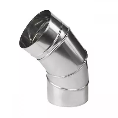 £14.45 • Buy Chimney Flue Liner Adjustable Elbow Pipe Multi Fuel Stoves Stainless Steel 
